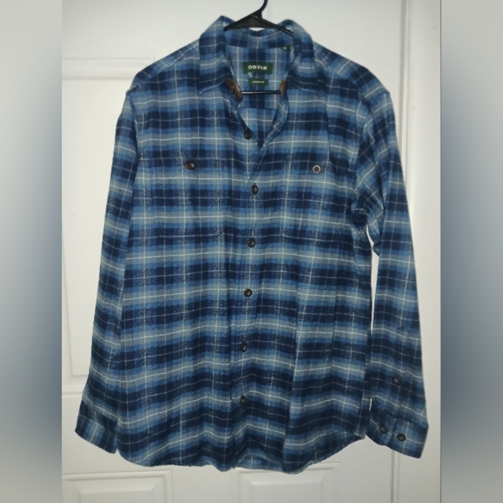 Orvis Heavy Flannel Shacket Size Medium